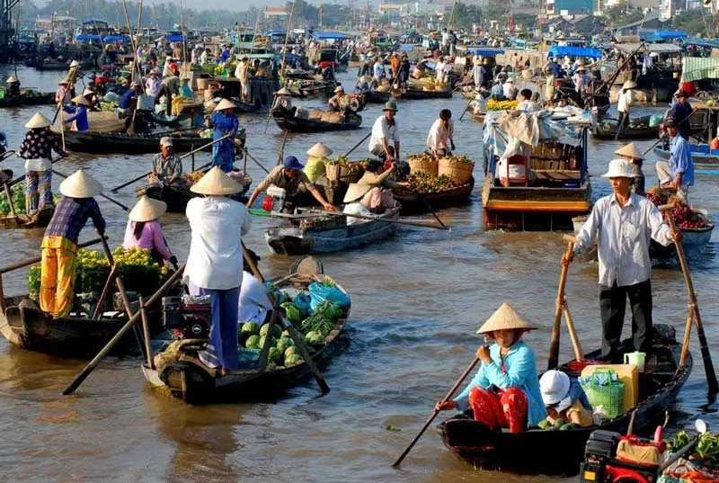 Der schwimmende Markt von Cai Rang