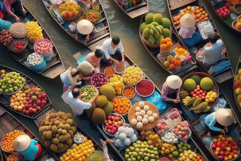 Das Mekong-Delta hat eine große Vielfalt an typischen Früchten